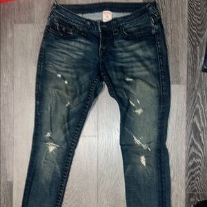 True religion Distressed Blue Jeans